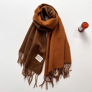 Nuova Sciarpa Lunga in Poliestere Effetto Cashmere a Doppia Faccia, Calda e Spessa per Donna, Autunno Inverno, Sensazione Premium, Tinta Unita, Versatile - Product Image 6