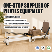 Machine de Pilates Reformer avec cadre en aluminium, logo personnalisé, 70 couleurs, équipement de fitness commercial pour studio, santé et bien-être