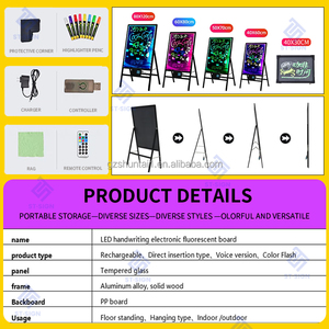 Hình chữ nhật RGB <span class=keywords><strong>LED</strong></span> dạng chữ viết tay Hội Đồng Quản trị một phong cách thường Vụ Nhà Hàng menu <span class=keywords><strong>lightbox</strong></span> cho tùy chỉnh bằng văn bản - Product Image 5