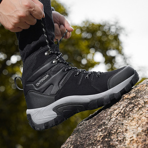 Bottes d'hiver pour hommes grande taille transfrontalières 2025, <span class=keywords><strong>nouvelles</strong></span> bottes pour hommes, dessus en PU artificiel, semelle extérieure en caoutchouc antidérapante, chaudes, randonnée en plein air - Product Image 4