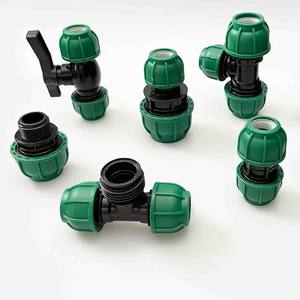 Connecteur rapide PE Green Cap S20-63 pour tuyaux d'eau 4/6 points 1 pouce, accessoires sans fusion thermique, connecteurs d'eau de jardin - Product Image 1