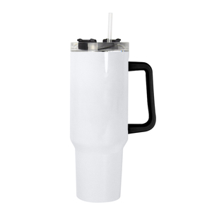 Envío Inmediato, Vaso Térmico de Acero Inoxidable de 40 oz, Aislado al Vacío, para Sublimación, con Tapa de Plástico y Asa, Ecológico, Reutilizable, Ideal para Viajes - Product Image 3