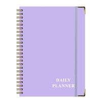 Carnet de planification quotidienne A5 de haute qualité avec reliure spirale, carnet de travail en anglais, gestion du temps, agenda