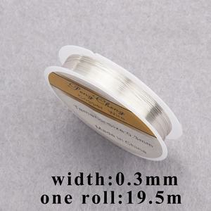 M868 الجملة الفضة سلك سوار ذاتي الصنع قلادة سحر لصنع المجوهرات اكسسوارات M868 1 لفة/الكثير - Product Image 4