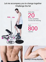 Appareil de fitness à domicile CE/FCC, stepper aérobique avec poignée et compteur, mini stepper silencieux pour couple, pour la perte de poids et l'amincissement des jambes