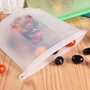 500ml/1000ml/1.5L Reusable Food Grade Platinum Silicone Zip-lock Leakproof Eco-Friendly Square Storage Bags for Kitchen Use - Product Image 4