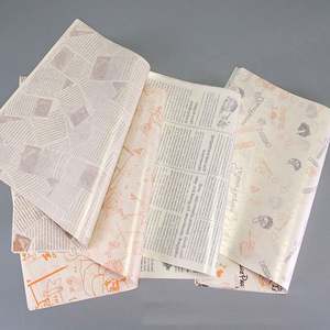 Factory Custom logo Printed Food Grade PE Coated Greaseproof Sandwich and Hamburger Wrapping Paper - Product Image 6