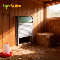 Ouvre-porte automatique durable pour poulailler avec minuterie, alimenté par batterie, écran LCD, en aluminium léger et résistant HPSFENCE AD007
