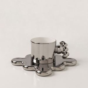 High Classic Memphis Middle East Apathy Style Coffee Cup Saucer <b>Set</b> - Product Image 4