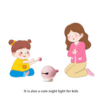 Veilleuse LED innovante en forme de poisson bouddhiste pour enfants, mignonne, en ABS, rechargeable par USB, alimentation tactile, entrée 3.7V