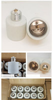 Adaptateur de douille de lampe à vis E27 vers E40 en céramique + laiton 100~250V 4A Gris Garantie 1 an