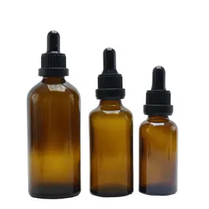 tamper evident proof lid cap 10ml amber glass dropper bottle 10 ml dropper bottle with glass pipette GB-AN16