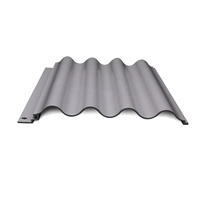 Paneles de pared de cortina de Metal de revestimiento corrugado de perfil de aluminio de tablero de onda convexo negro para decoración de edificios