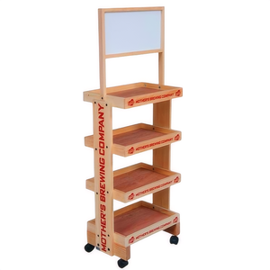 דוכן תצוגה קמעונאית, מדפים עץ סופרמרקט, 4 דרך גונדולה - Product Image 6