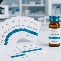 Étiquettes personnalisées en feuille d'argent pour flacons de peptides - Autocollants mats imperméables pour emballages de flacons de laboratoire de 3 ml, 5 ml, 10 ml