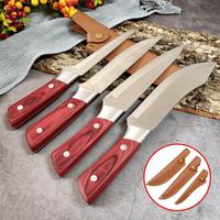 Professionnel japonais en acier inoxydable 4cr13 Cutter damas couteau Restaurant métal couteau de cuisine ensemble manche en bois couteau de Chef