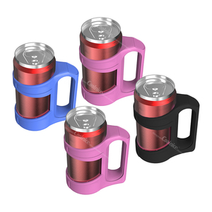 Supports de canettes en silicone sans BPA, antidérapants, réutilisables, pour canettes de soda colorées - Product Image 4