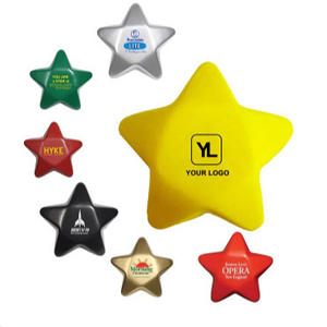 ลูกบอลบรรเทาความเครียดดาวห้าเหลี่ยมสร้างสรรค์โลโก้ทำเองได้ลูกบอลบีบนิ้วเพื่อสร้างแรงบันดาลใจการฝึกความแข็งแรง - Product Image 2