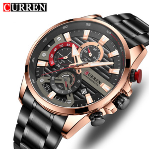 Montre à quartz CURREN 8415 pour homme, style dessin animé, sport, luxe, date, mouvement en alliage, acier inoxydable, mode affaires, antique, 3 ATM, 45 mm - Product Image 5