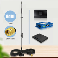 Antenne de communication 4G LTE à hélice à ressort, personnalisable, omnidirectionnelle, avec câble RG174, fixation magnétique puissante, mâle