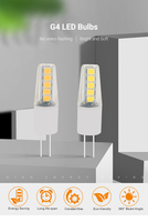 Bombilla LED G4 Tipo Maíz, AC/DC 12V 2W, Sin Parpadeo, Mini, Alto Brillo, Ahorro de Energía, Lámpara de Doble Pin para Lámparas de Araña y de Pared