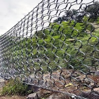 Système de protection passive (SNS) en filet de protection contre les chutes de pierres, en maille de corde, en fil d'acier galvanisé, soudé, pliable et flexible, pour autoroutes et voies ferrées