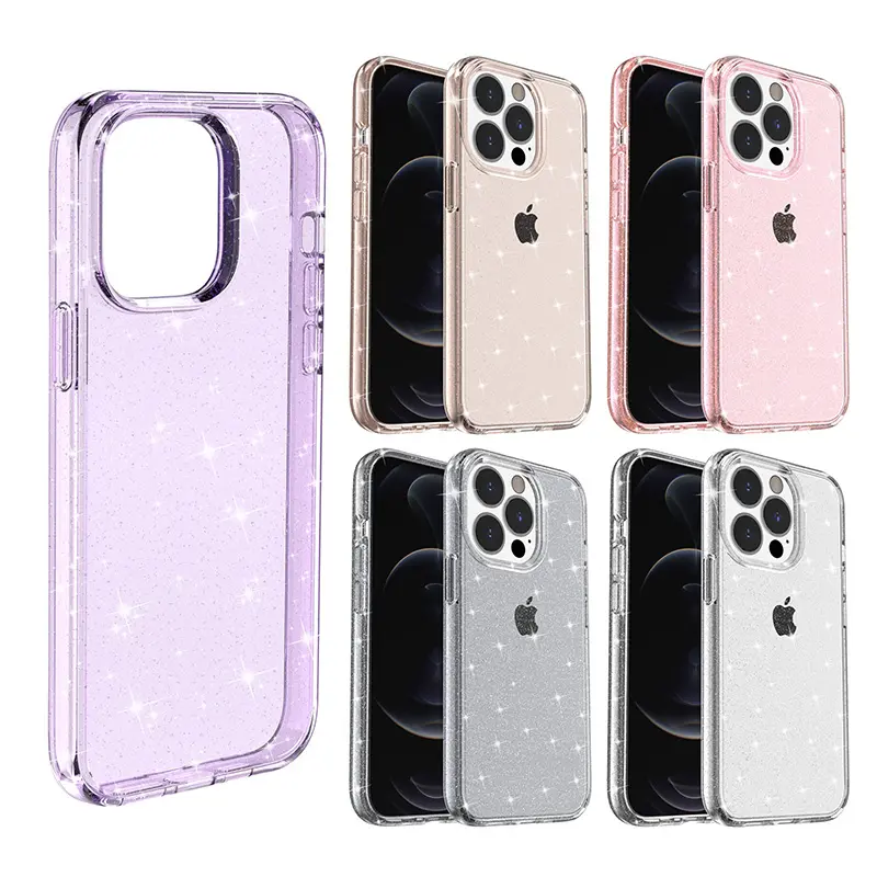 Luxury Shockproof Bling Glitter Mobile Case For i Phone 11 13 pro max PC hard phone cover For iPhone 14 Liquid Glitter Case