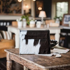 Factory Cow Fur Leather Wallet Customized Credit Card <b>ID</b> <b>Holder</b> Attractive Stylish Vintage Men Purse - Product Image 1