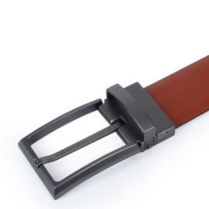 Ceintures en cuir de peau de vache populaires pour hommes boucles ardillon en cuir fendu ceinture noir décontracté ceintures de Style Logo personnalisé - Product Image 2