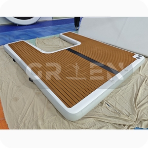 Mới tùy chỉnh 6ft/8ft/10ft/12ft nổi bè di động PVC Dock Inflatable nước bơi nền tảng sử dụng nổi bến cảng bán - Product Image 1