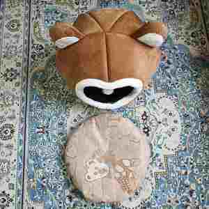 Pet Luxury Three-dimensional Ear Warming <b>Bed</b> Solid Pattern Super Soft Sponge Filling Anti-Slip All Seasons Warm Nest for Cats - Product Image 5
