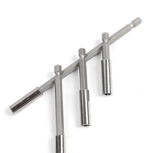 Hex Shank Extension Rod 60mm 1/4 In Quick Change <b>Bit</b> Connector Industrial Grade Chrome Vanadium Steel - Product Image 3