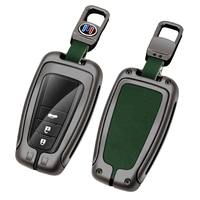 Housse de clé de voiture en cuir et métal, porte-clés en alliage de zinc, prix avantageux