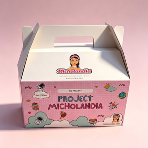 Boîtes d'emballage alimentaire portables en carton recyclé avec fenêtre pour pâtisserie, desserts, cadeaux, friandises, anniversaires et mariages - Product Image 5