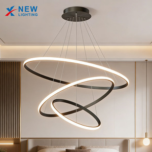 Lustre moderne <span class=keywords><strong>à</strong></span> LED en or, trois anneaux ronds, pour salon, <span class=keywords><strong>salle</strong></span> <span class=keywords><strong>à</strong></span> <span class=keywords><strong>manger</strong></span>, chambre, îlot <span class=keywords><strong>de</strong></span> cuisine, hôtel, villa, <span class=keywords><strong>luminaire</strong></span> <span class=keywords><strong>de</strong></span> plafond - Product Image 5