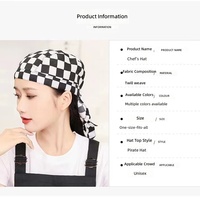 Chapeau de chef coréen en stock, casquette turban en sergé de polyester, uniforme de barman pour restaurants, bars à sushis, restaurants occidentaux