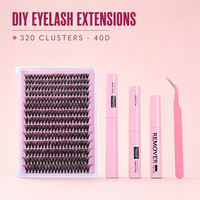 Cils segmentés individuels DIY, extensions de cils 40D, fournitures pour salons de beauté et artistes, distributeur de cils