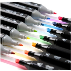 Pennarelli <span class=keywords><strong>a</strong></span> Alcool Yihuale 40 Colori, Pennarelli Artistici <span class=keywords><strong>a</strong></span> Doppia Punta, <span class=keywords><strong>Serie</strong></span> Classica di Pennarelli Permanenti Neri <span class=keywords><strong>a</strong></span> Base Alcolica - Product Image 4