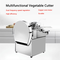 Cortador de verduras multifunción completamente automático comercial para rebanar, triturar en cubitos, ajo, cebollino, Chile, nuez, patata
