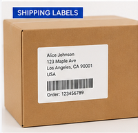 Étiquettes laser autocollantes imperméables rectangulaires en papier pour imprimantes laser, usage logistique