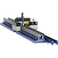 Structure métallique en poutre H pour bâtiment préfabriqué, découpe à biseau droit, 12000W 20000W 30000W, laser fibre CNC Cypcut Yaskawa AI PLT