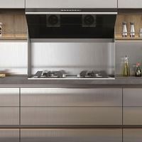 Armoire de cuisine suspendue noire avec fenêtres, amovible, Installation espagnole, armoire Unique des bangeshi