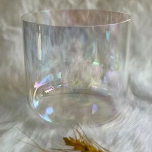 אורורה קוסמית צבע שקוף קוורץ כלי נגינה מוסיקלי קערת זוהר - Product Image 2