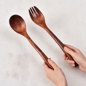 Juego de Utensilios de Cocina con Logotipo Personalizado, Juego de Cubiertos de Madera para Almuerzo, Juego de Cubiertos Japoneses de Plata, Cubiertos de Madera Reutilizables, Juego de Cuchara y Tenedor - Product Image 3