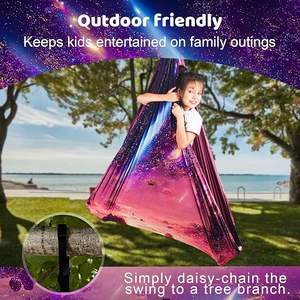 हल्के वजन योग हैममॉक स्विंग इनडोर आउटडोर चिकित्सा संवेदी प्रशिक्षण विशेष जरूरतों वाले बच्चों के लिए - Product Image 6