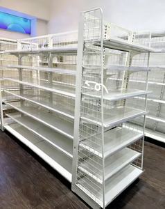 Étagères de supermarché YuanHong à prix d'usine, en acier multicouche, revêtement époxy en poudre, double face, en forme de L, hauteur réglable - Product Image 5