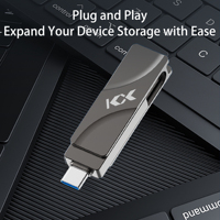 Unidad flash giratoria metálica tipo C OTG con logotipo personalizado, paquete nuevo, memoria USB 3.0, pendrive, unidad de memoria flash.