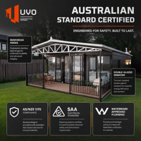Maison conteneur extensible UVO 30FT : Maison préfabriquée de luxe de 55 m² |   Espace de vie et véranda optimisés pour le marché australien