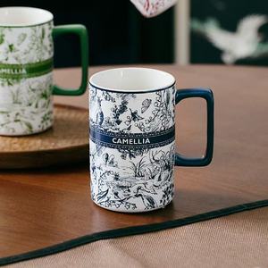 M Retro Cerâmica Casal Caneca Arte Agregado Familiar Água Grande Capacidade Premium Breakfast Cup Lembrança - Product Image 3