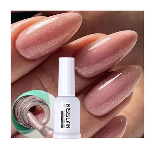 Russian Nail Salon Galvanic Silver Extension Nails Builder Liquid Poly Gel For Oval Shaped Nails Building Liquid Gel